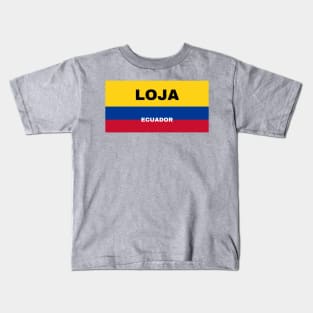 Loja City in Ecuadorian Flag Colors Kids T-Shirt